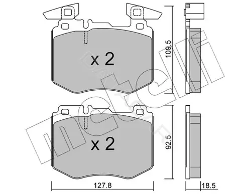 Тормозные колодки METELLI 22-1388-0