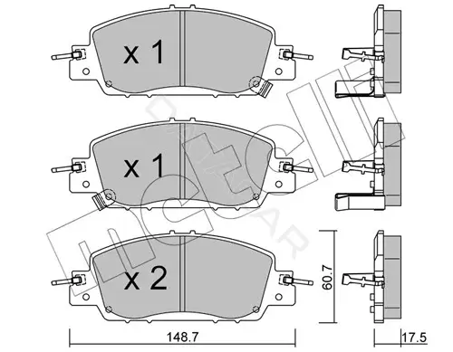 Тормозные колодки METELLI 22-1362-0