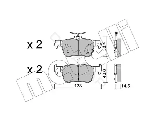 Тормозные колодки METELLI 22-1332-0