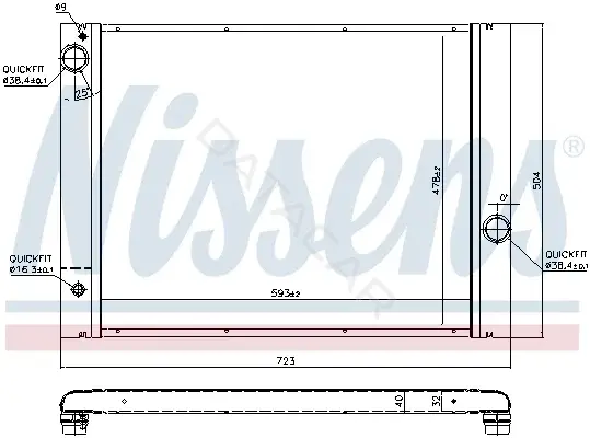 Радиатор охлаждения NISSENS 60763