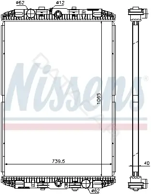 Радиатор охлаждения NISSENS 614170