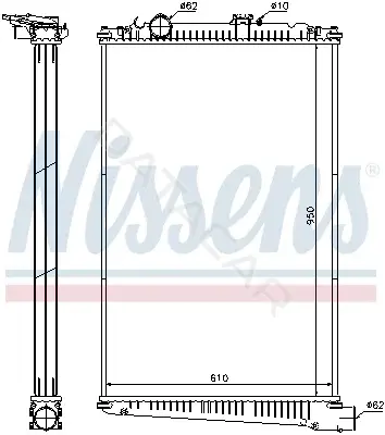 Радиатор охлаждения NISSENS 614420