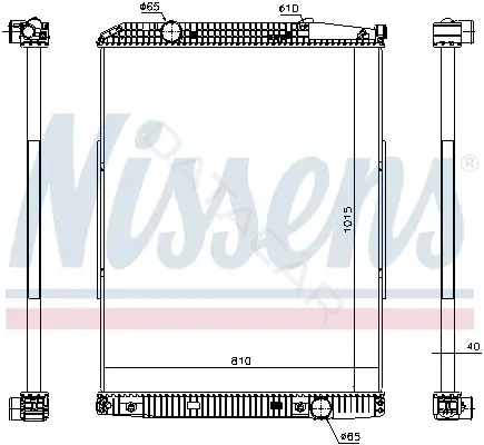 Радиатор охлаждения NISSENS 627910