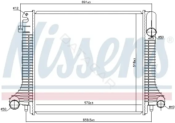 Радиатор охлаждения NISSENS 62798