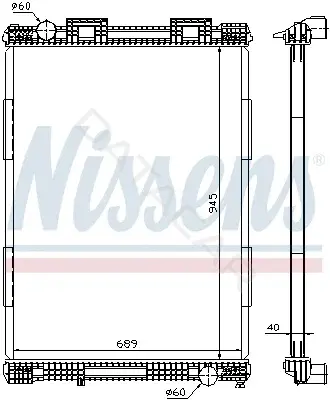 Радиатор охлаждения NISSENS 628700