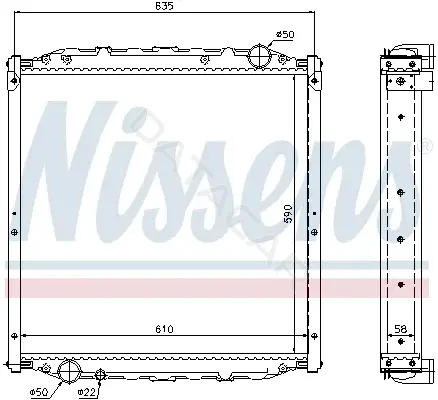 Радиатор охлаждения NISSENS 62877A