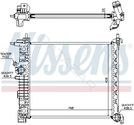 Радиатор охлаждения NISSENS 630736