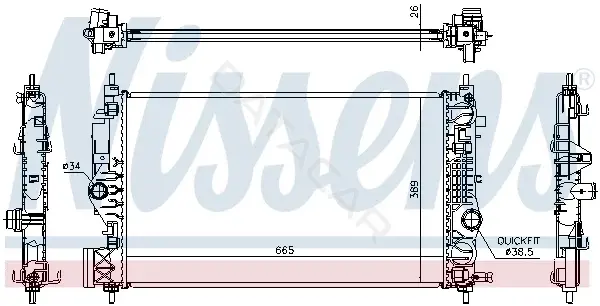 Радиатор охлаждения NISSENS 630764