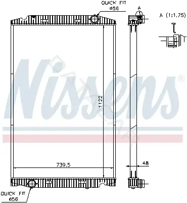 Радиатор охлаждения NISSENS 63329A