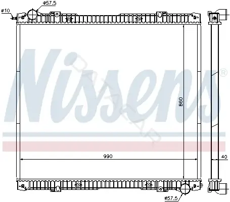 Радиатор охлаждения NISSENS 640670