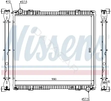 Радиатор охлаждения NISSENS 64067A