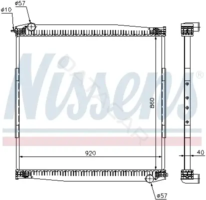 Радиатор охлаждения NISSENS 640690
