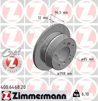 Тормозные диски ZIMMERMANN 400.6468.20