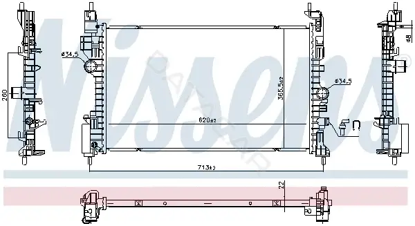 Радиатор охлаждения NISSENS 606390