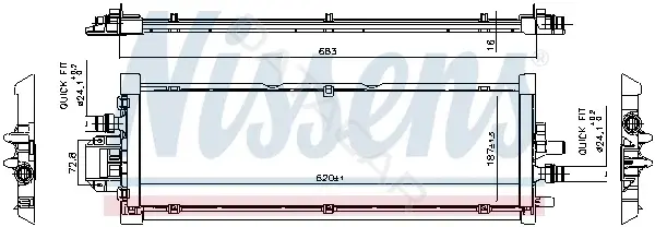 Радиатор охлаждения NISSENS 606906