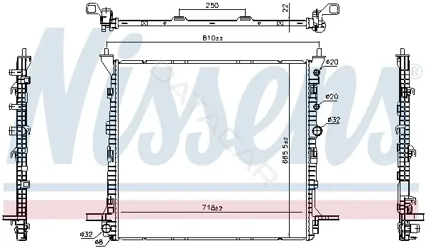 Радиатор охлаждения NISSENS 606981