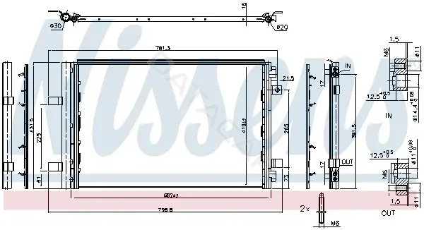 Радиатор кондиционера NISSENS 941283