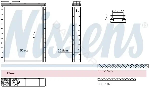 Радиатор печки NISSENS 707286