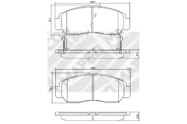 Тормозные колодки MAPCO 6734