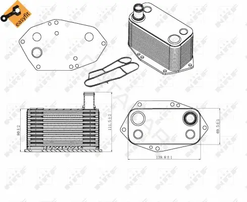 Масляный радиатор двигателя NRF 31307