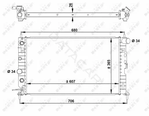 Радиатор охлаждения NRF 50219A