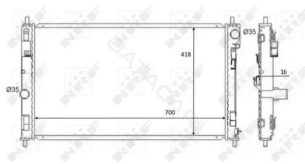 Радиатор охлаждения NRF 59089