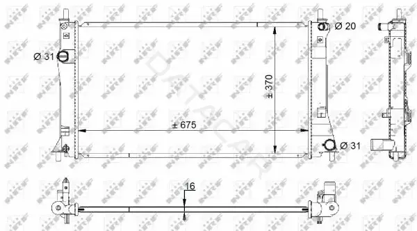 Радиатор охлаждения NRF 59205