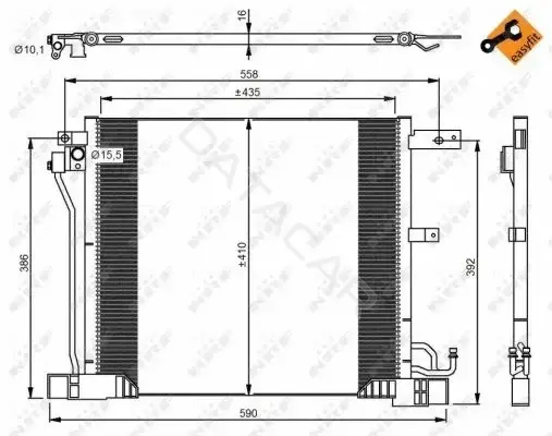 Радиатор кондиционера NRF 350040