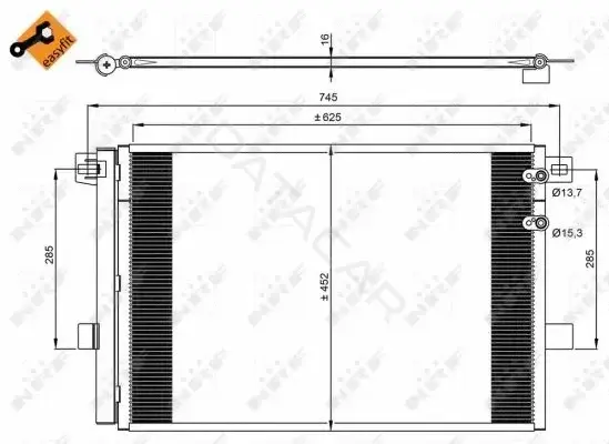 Радиатор кондиционера NRF 350041