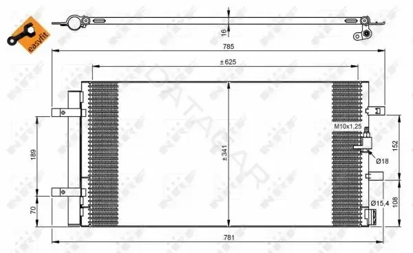 Радиатор кондиционера NRF 350046