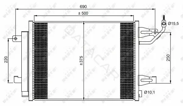 Радиатор кондиционера NRF 350073