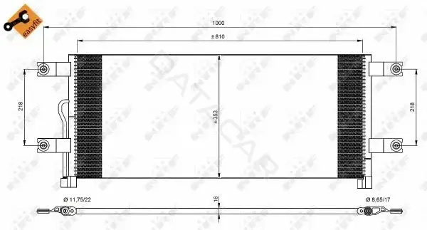 Радиатор кондиционера NRF 350074
