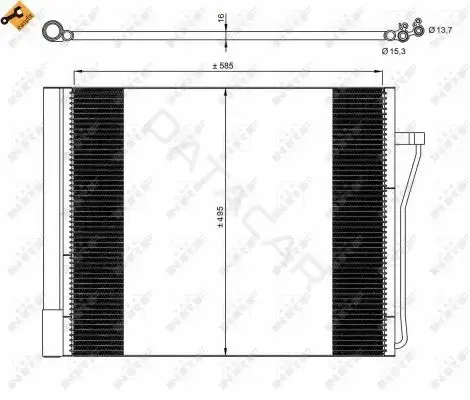 Радиатор кондиционера NRF 350077