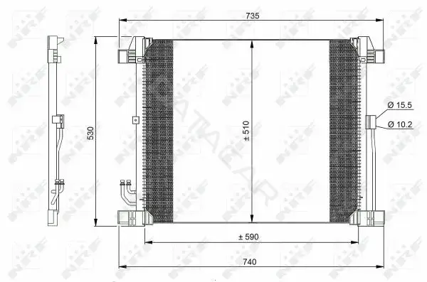 Радиатор кондиционера NRF 350099