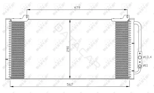 Радиатор кондиционера NRF 35346