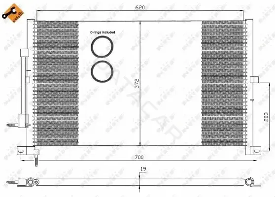 Радиатор кондиционера NRF 35365