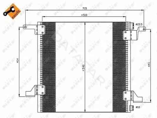 Радиатор кондиционера NRF 35526