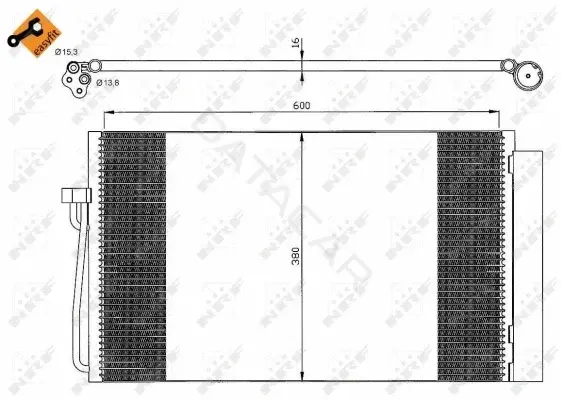 Радиатор кондиционера NRF 35538