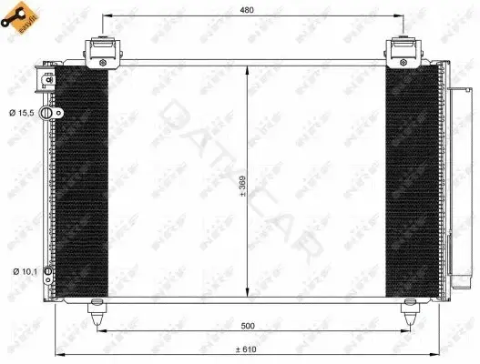 Радиатор кондиционера NRF 35592