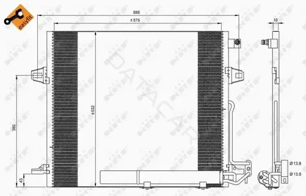 Радиатор кондиционера NRF 35618