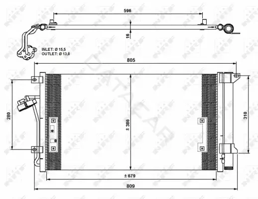 Радиатор кондиционера NRF 35639