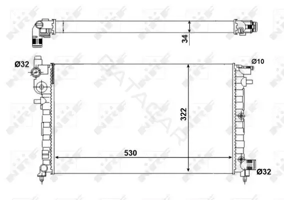 Радиатор охлаждения NRF 509502A