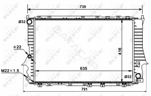 Радиатор охлаждения NRF 51318
