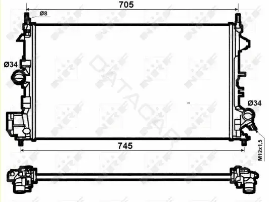 Радиатор охлаждения NRF 53074