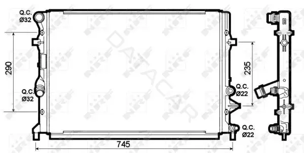 Радиатор охлаждения NRF 53139