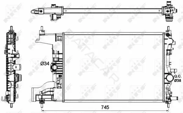 Радиатор охлаждения NRF 53148