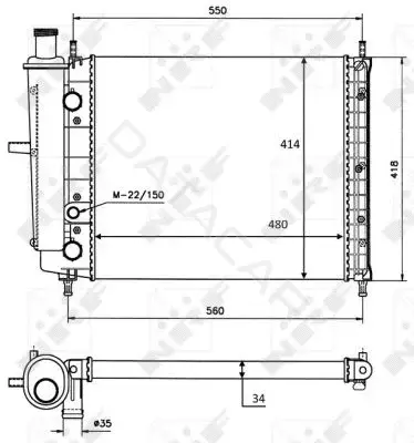 Радиатор охлаждения NRF 58015