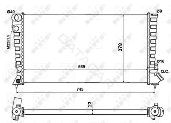 Радиатор охлаждения NRF 58189A