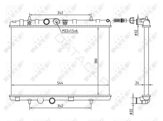Радиатор охлаждения NRF 58226A