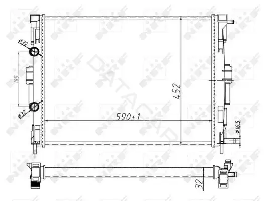 Радиатор охлаждения NRF 58329A